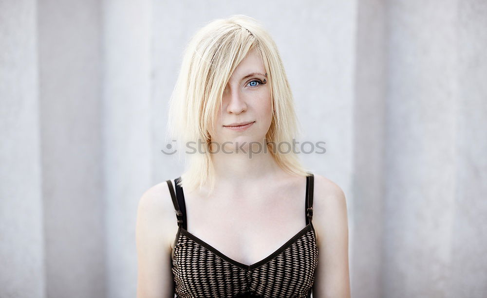 Image, Stock Photo Atractive young and punk woman with ombre hairstyle