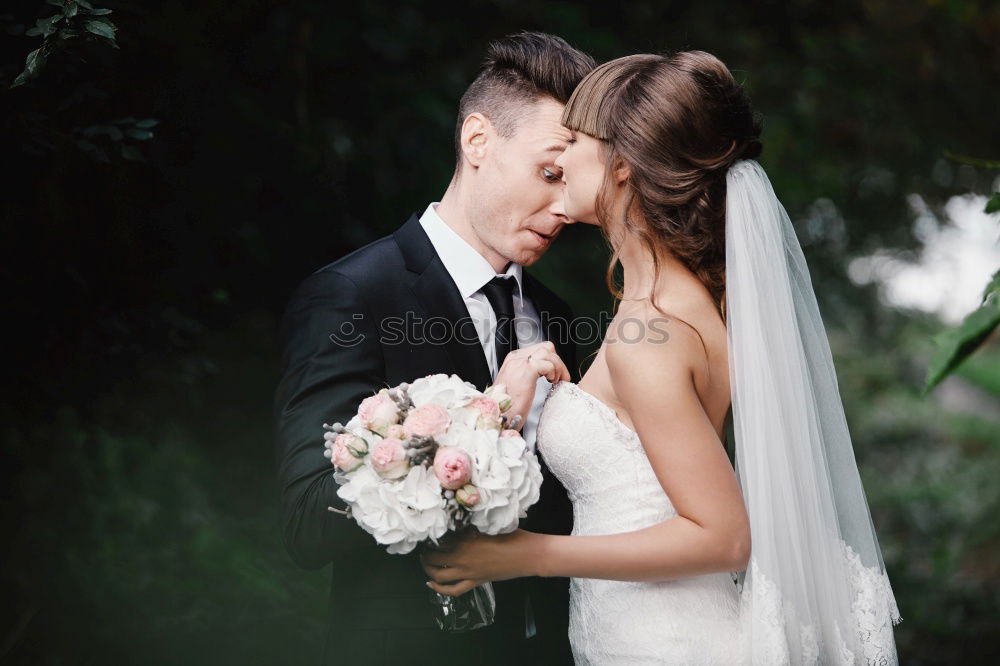 Similar – Image, Stock Photo Bride and groom on wedding ceremony