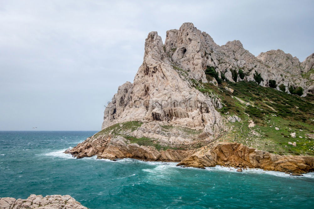 Similar – Blick auf San Vito lo Capo in Sizilien im Hintergrund der Monte Monaco mit einer Höhe von 532m.