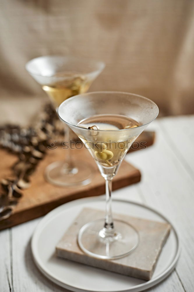 Similar – Image, Stock Photo Classic Dry Martini with olives