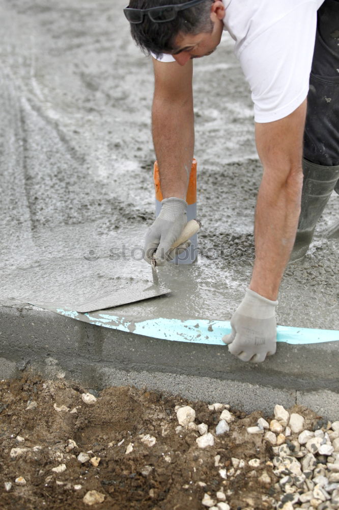 Image, Stock Photo grass pavers Craftsperson