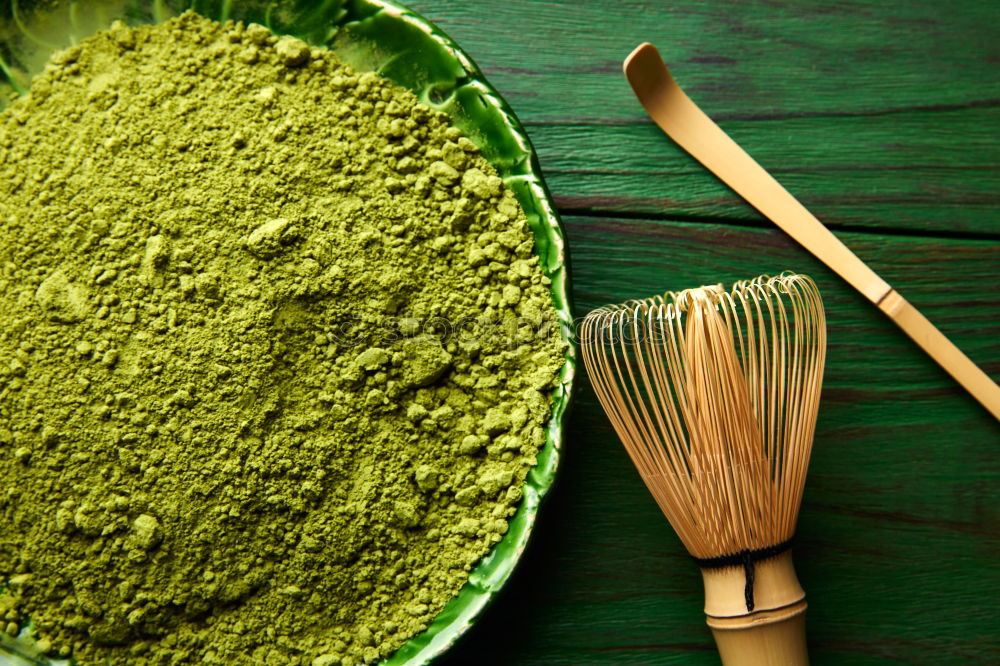 Similar – Image, Stock Photo Preparing matcha tea with bamboo whisk