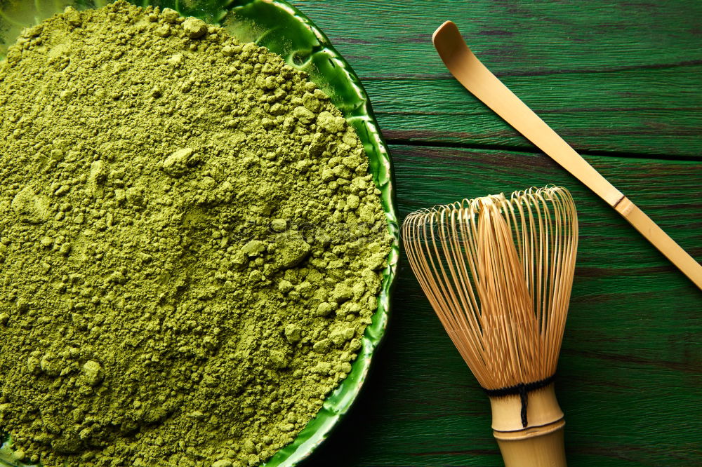 Similar – Image, Stock Photo Preparing matcha tea with bamboo whisk