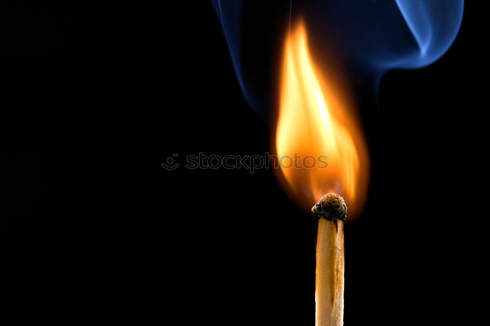 Similar – burning match Match Flame