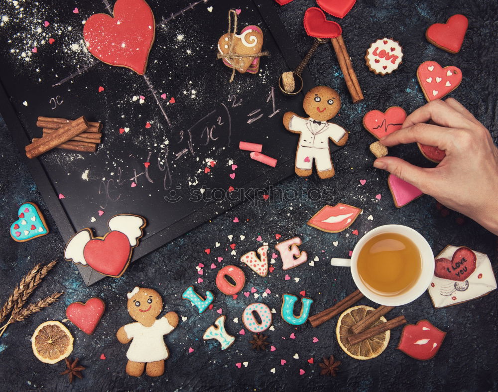 Similar – Girl making the Christmas cookies