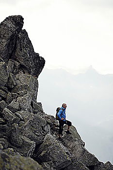 Image, Stock Photo Young man facing a challenge