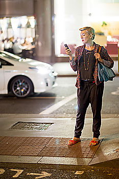 Similar – Image, Stock Photo Blonde girl walking in the cityv