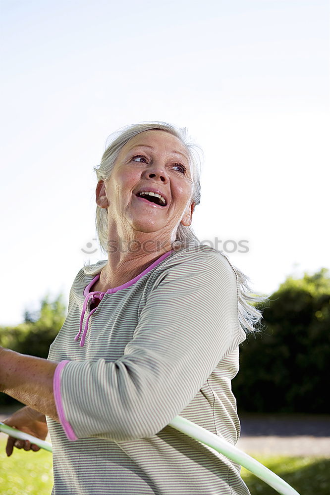 Similar – young man and old woman going for a walk