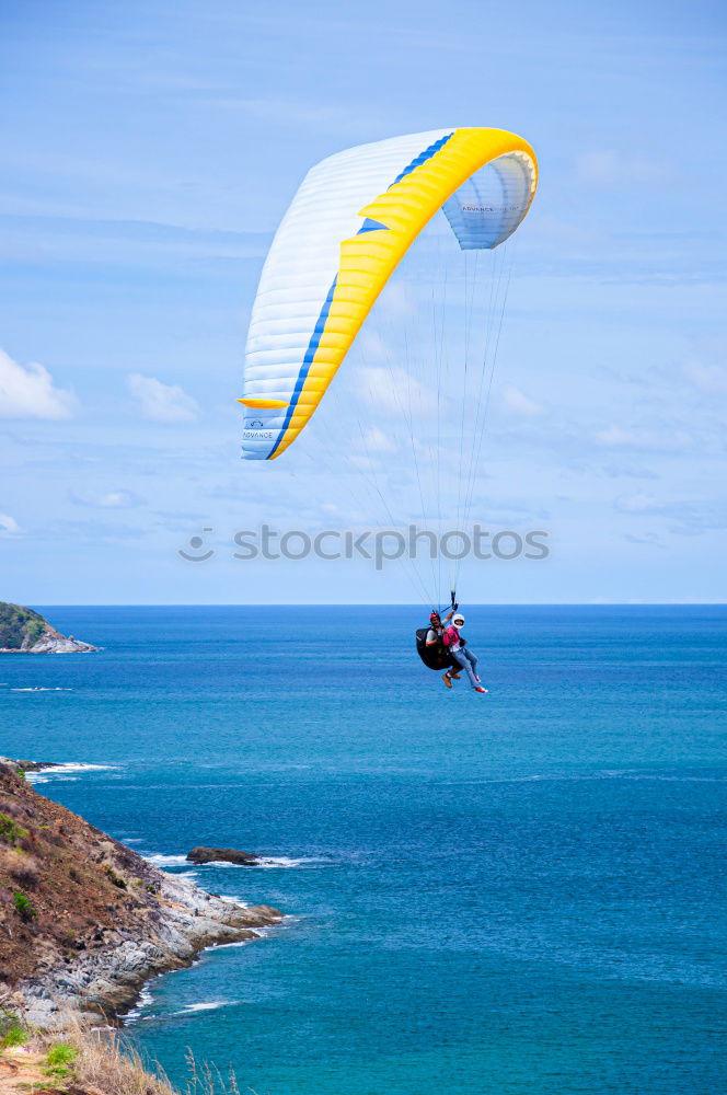 Image, Stock Photo Stanwell Park with paraglider