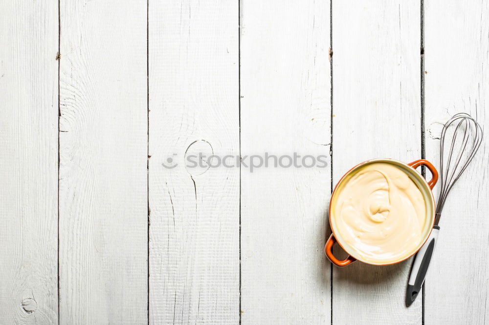 Similar – Image, Stock Photo Hand pouring milk to glass on iced espresso with copy space