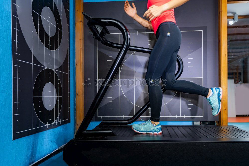 Similar – Image, Stock Photo Couple legs over steppers training in aerobic class