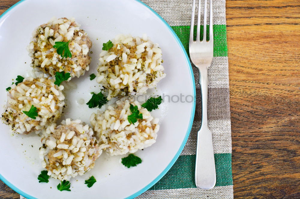 Similar – Image, Stock Photo Crispbread with cottage cheese radishes and herbs