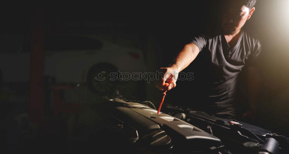 Similar – Person doing maintenance of bike