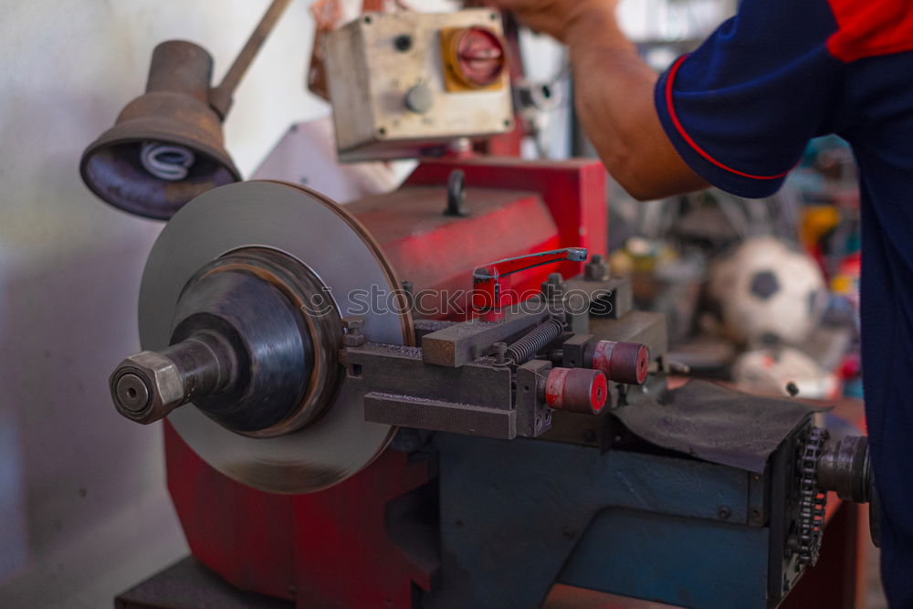 Image, Stock Photo Professional Mechanic welding.