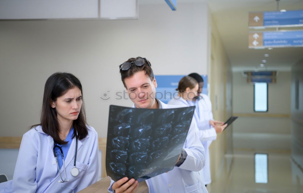 Similar – Image, Stock Photo People co-working in lab