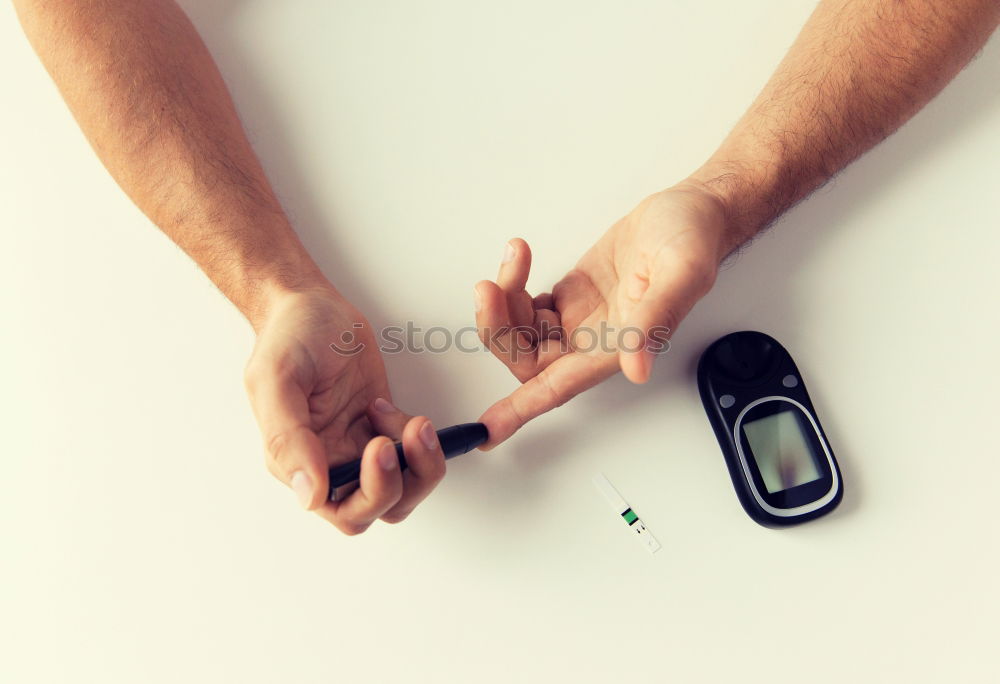 Similar – Woman using smartwatch touching touchscreen