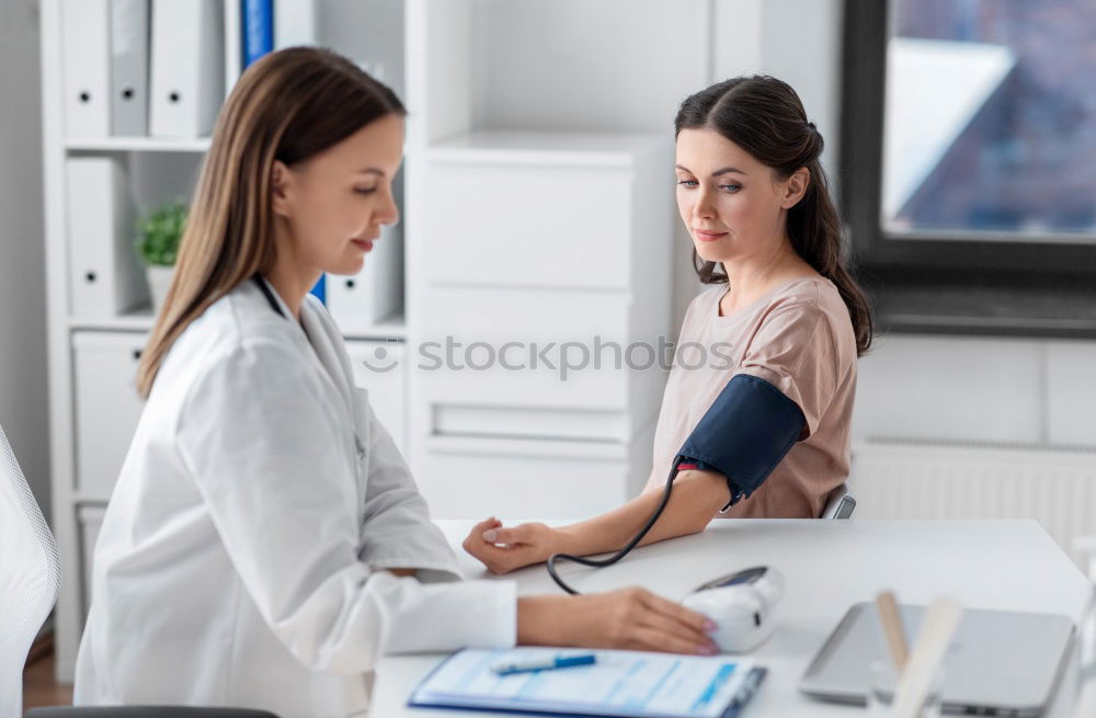 Image, Stock Photo People in whites in hall