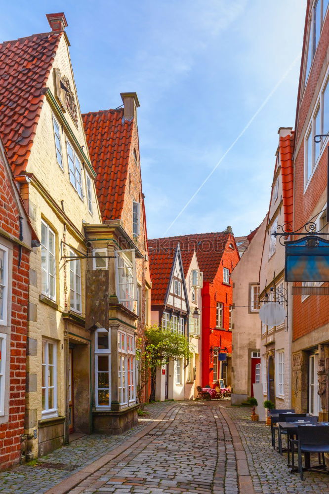 Image, Stock Photo Street houses Lifestyle