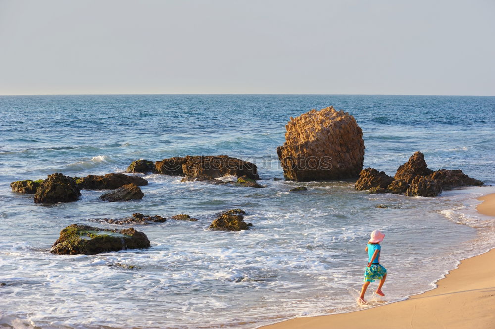 Similar – and mediterranean coastline sea red beach