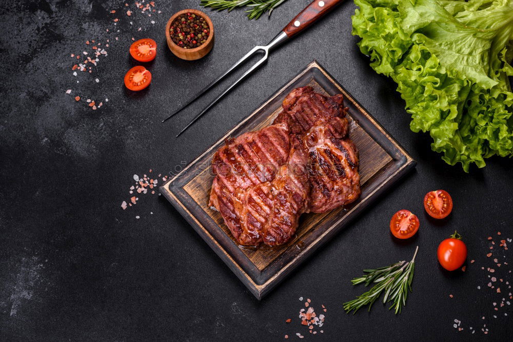 Similar – Image, Stock Photo Spices near tasty fried meat