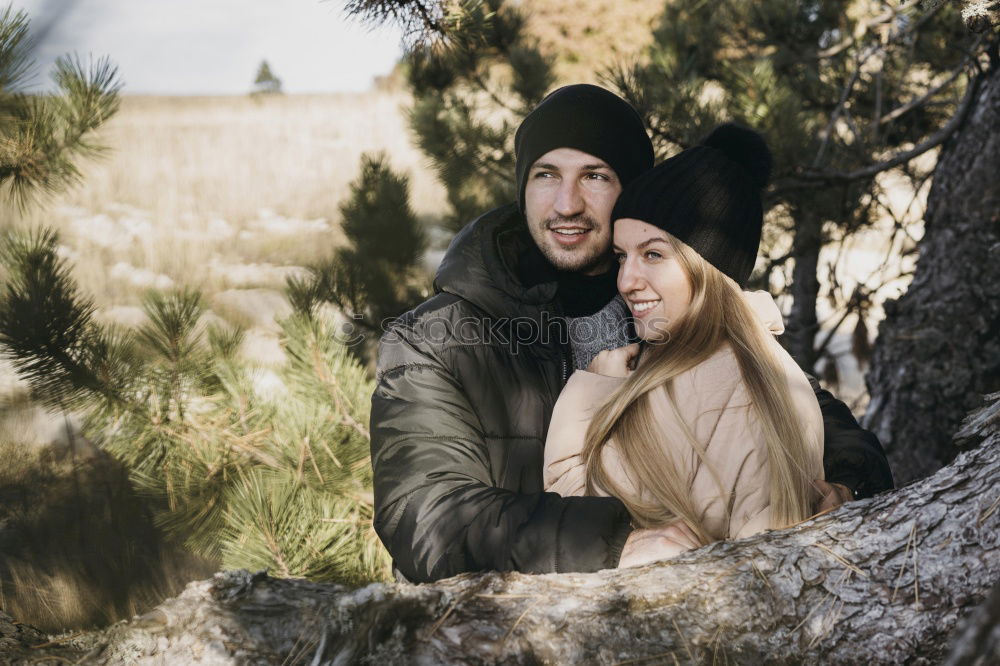 Similar – Image, Stock Photo Couple of young millennials getting fun