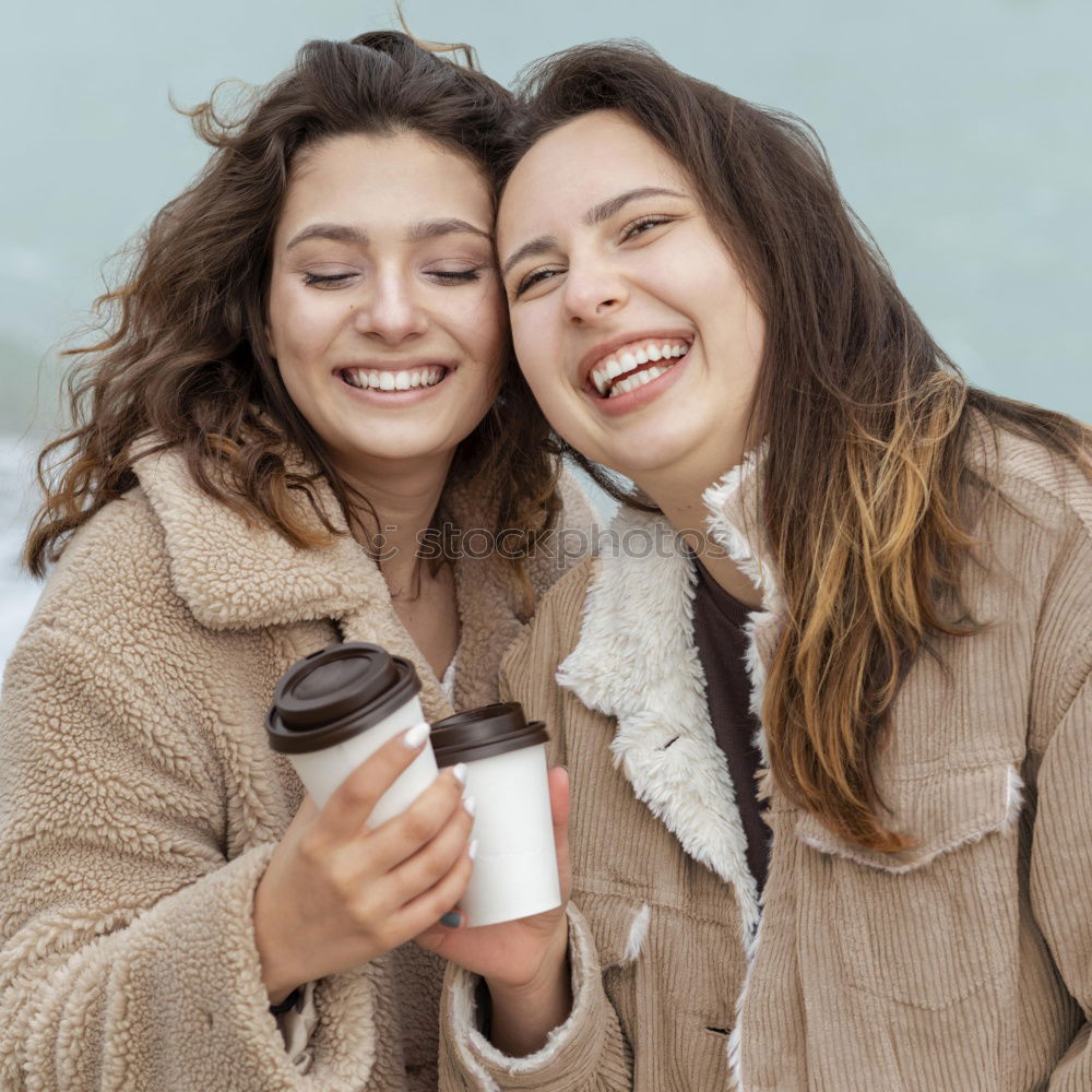 Similar – Image, Stock Photo Two girls sitting on bench in the park background
