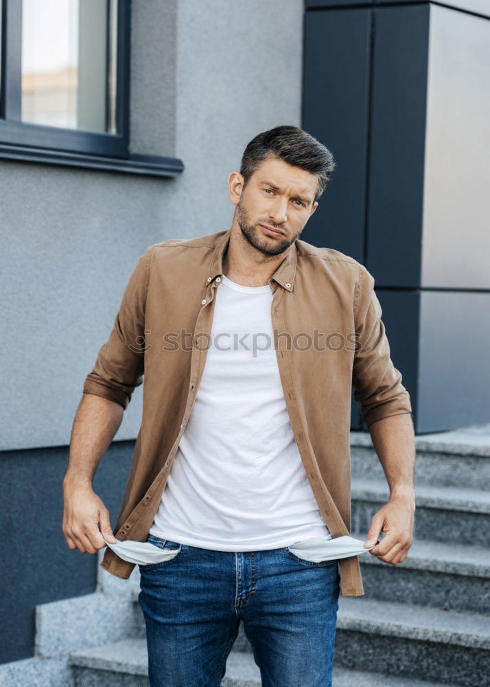 Similar – Young man wearing winter clothes in the street.