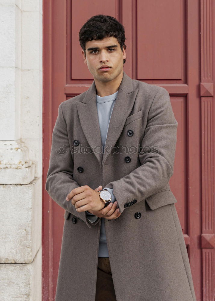 Similar – Image, Stock Photo young man in the house entrance