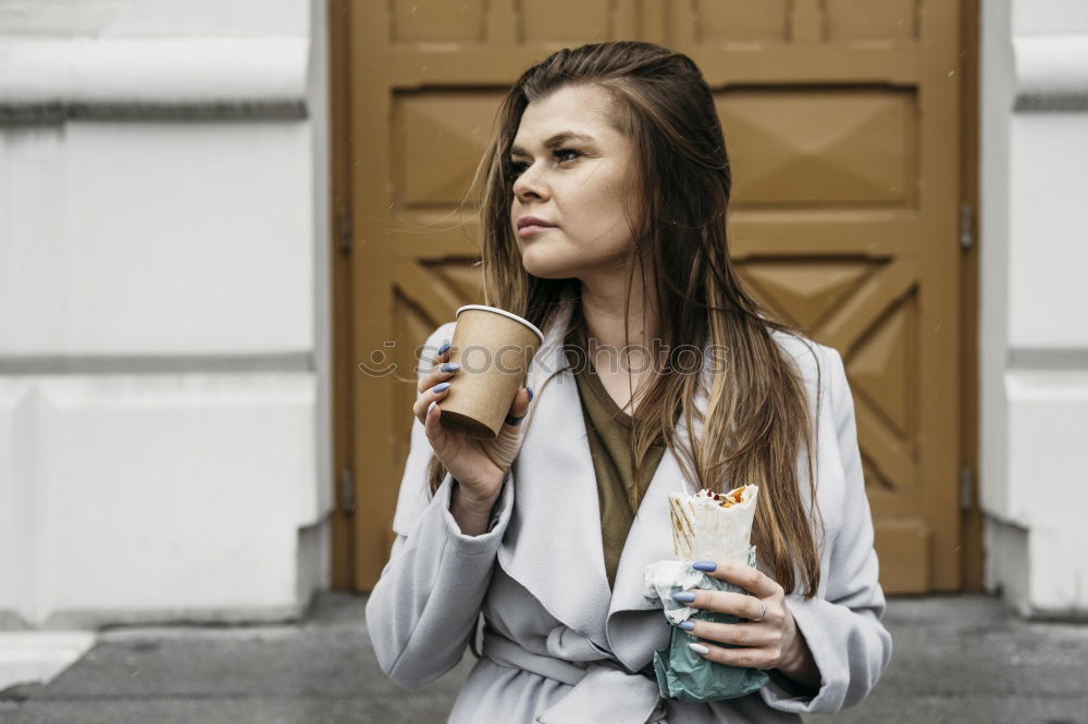 Similar – Image, Stock Photo Beautiful Young Woman Portrait In Restaurant