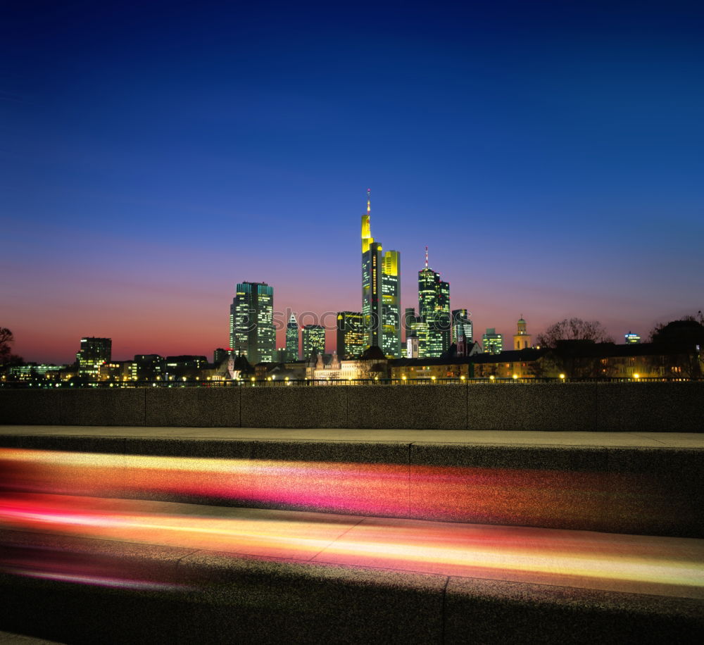 Similar – Image, Stock Photo Dawn over Frankfurt Town