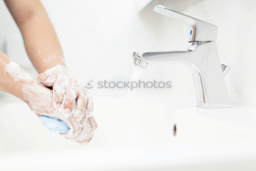 Similar – Image, Stock Photo Nurse with mouth guard examines laboratory sample