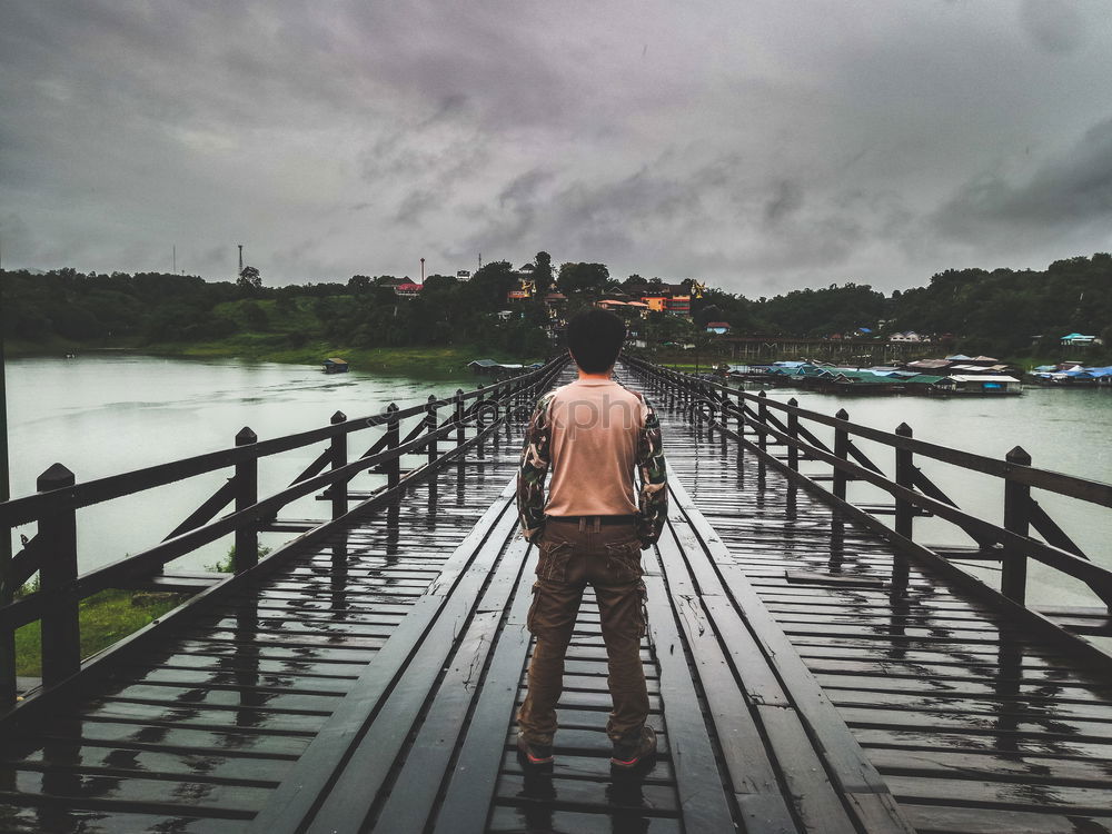 Similar – Image, Stock Photo Dirty weather at the lake