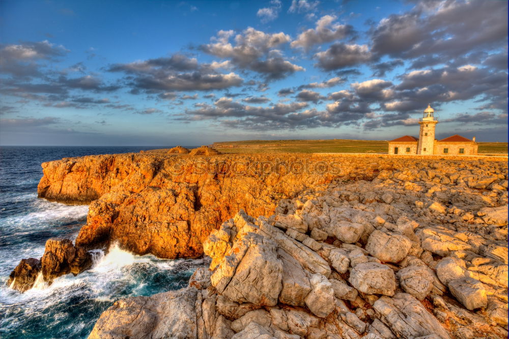 Similar – Image, Stock Photo Lighthouse near Cabo Carvoeiro with rocks