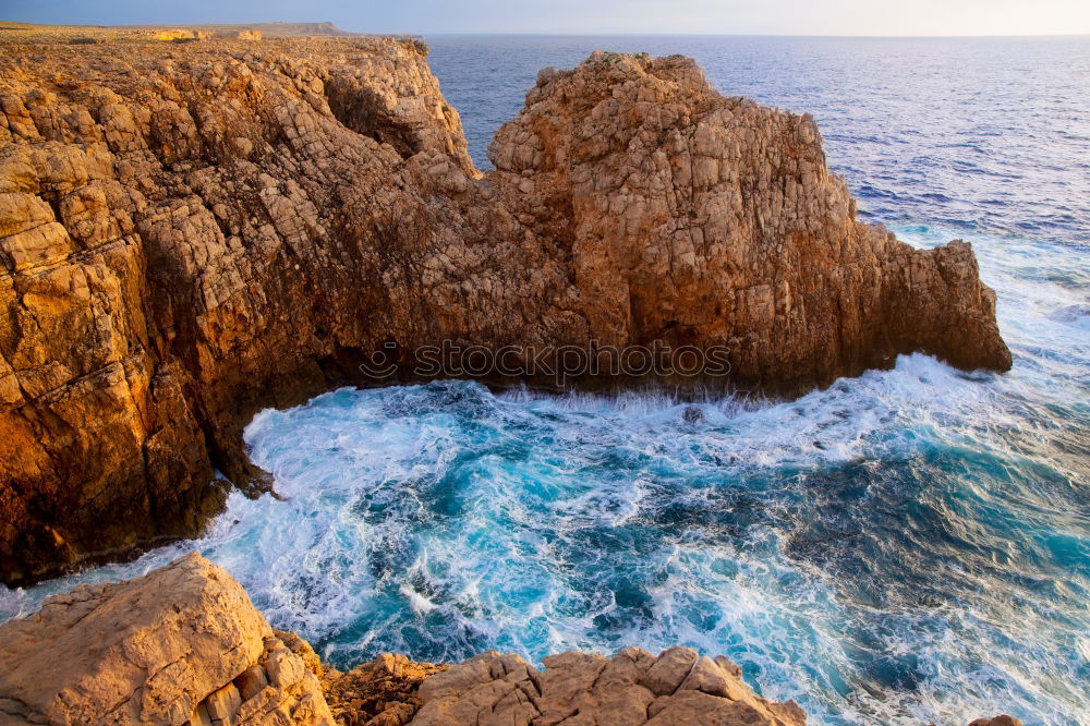 Similar – Ocean Landscape With Rocks And Cliffs At Lagos Bay Coast In Algarve, Portugal