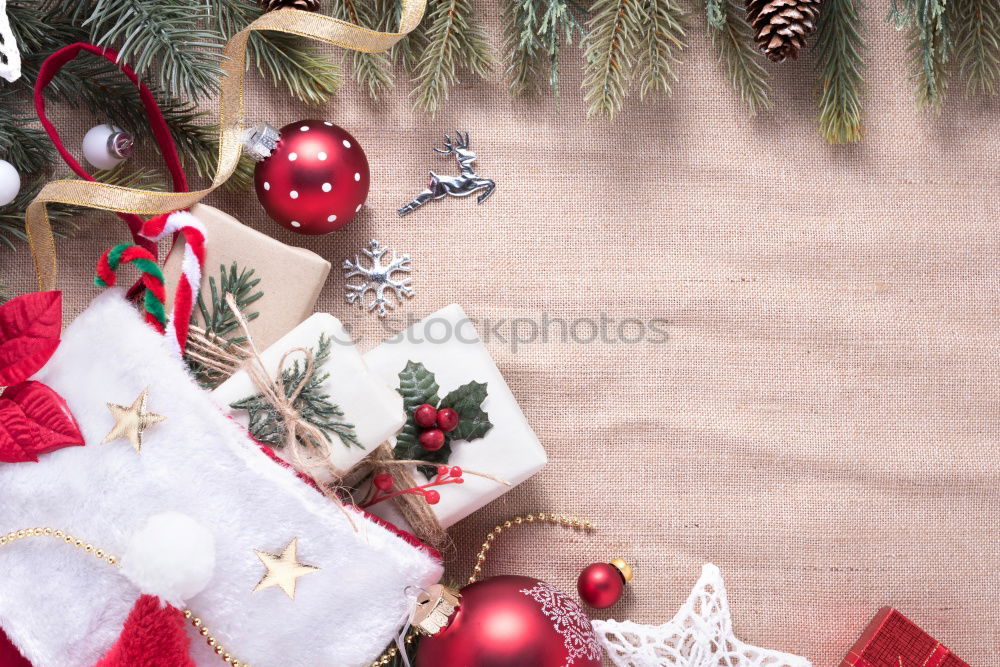 Similar – Image, Stock Photo Christmas presents with paper snowflakes