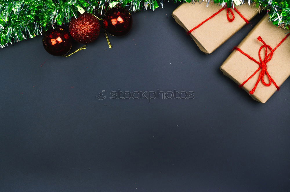 Similar – Image, Stock Photo Nostalgic Christmas decoration with delicate fir branches, red bauble and vases on an old table. Red christmas bauble hangs shiny on twigs. Glowing Christmas bauble hanging from branches in old white nostalgic porcelain pots at home.