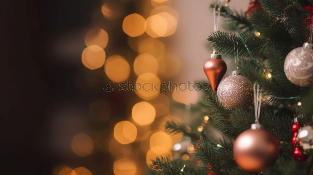 Similar – Festively decorated Christmas tree for Christmas in the living room