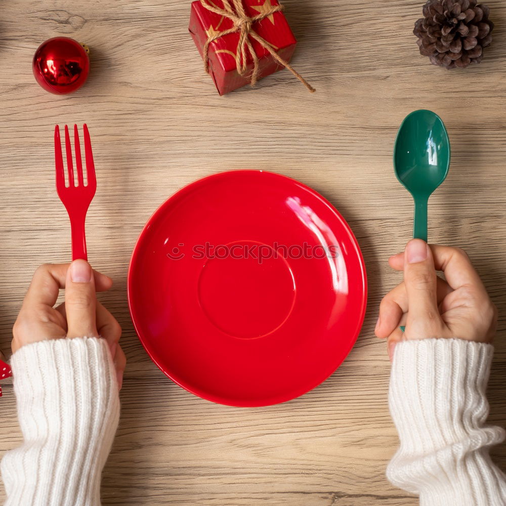 Similar – Image, Stock Photo Christmas, table decoration with fir branch and snowman