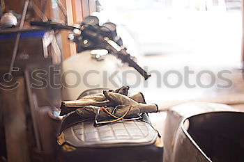 Similar – Image, Stock Photo Motorcycle parked in garage