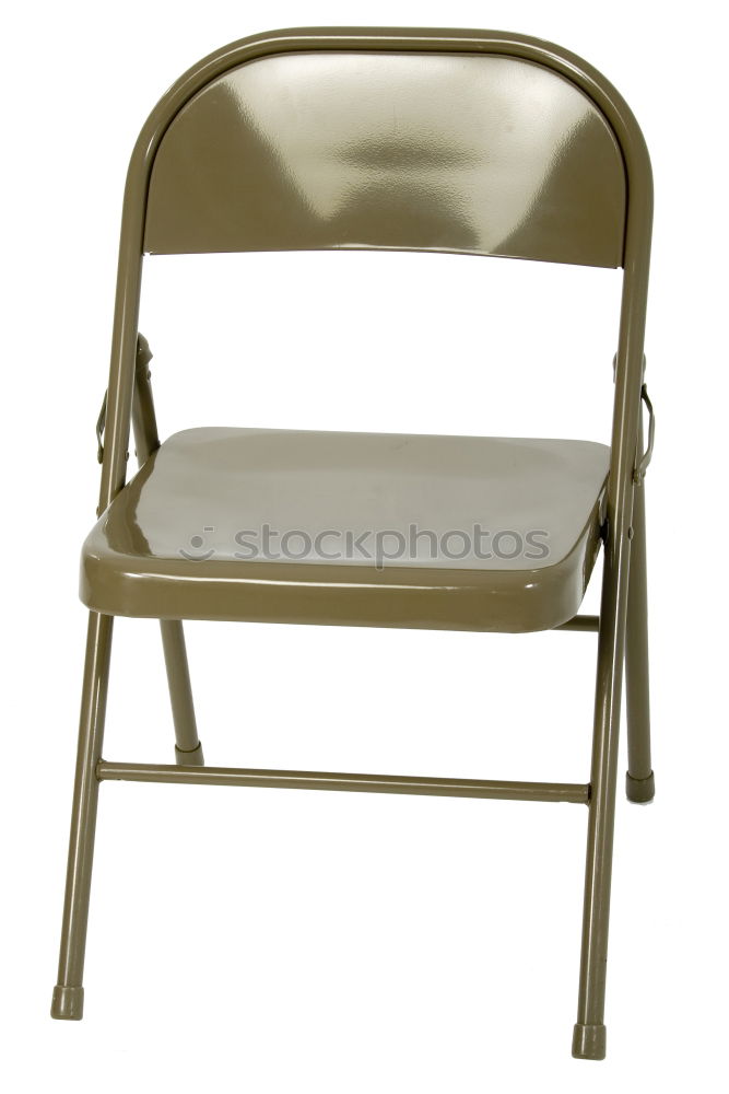 Similar – White plastic garden bench stands under trees on forest ground