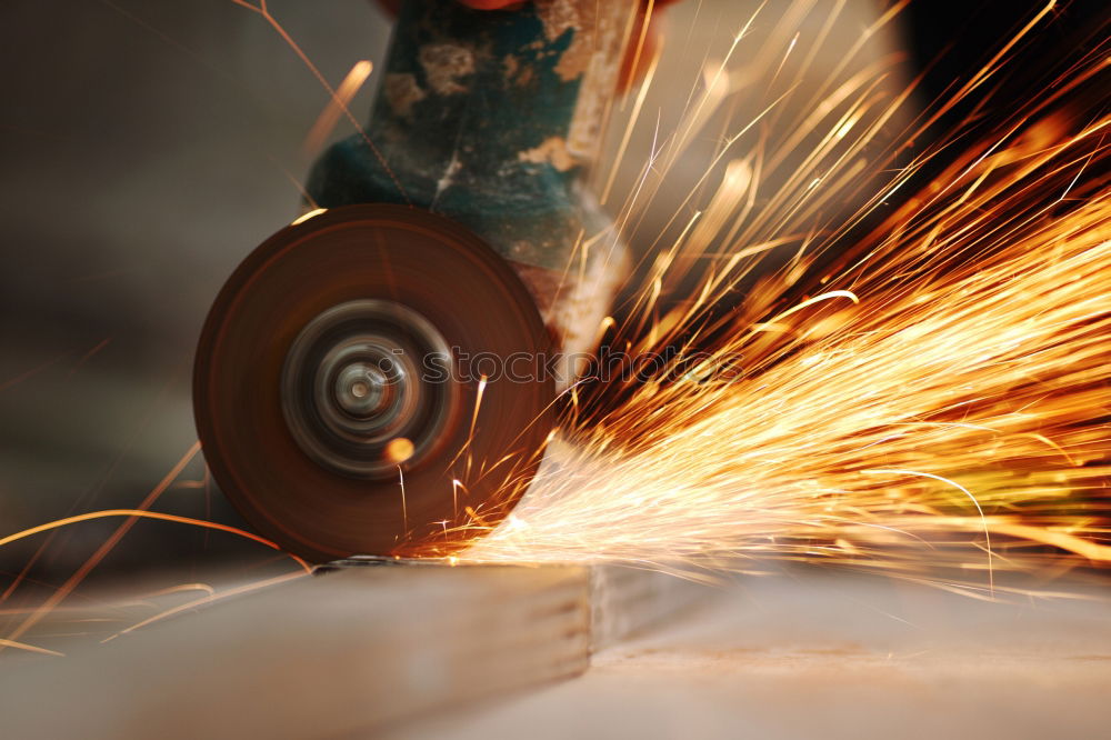 Similar – Image, Stock Photo Man cutting iron