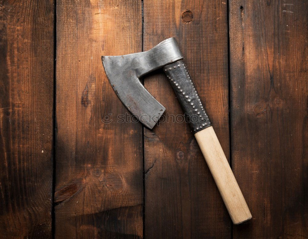 Similar – Image, Stock Photo hand saw is hanging on a nail on a blue wooden wall