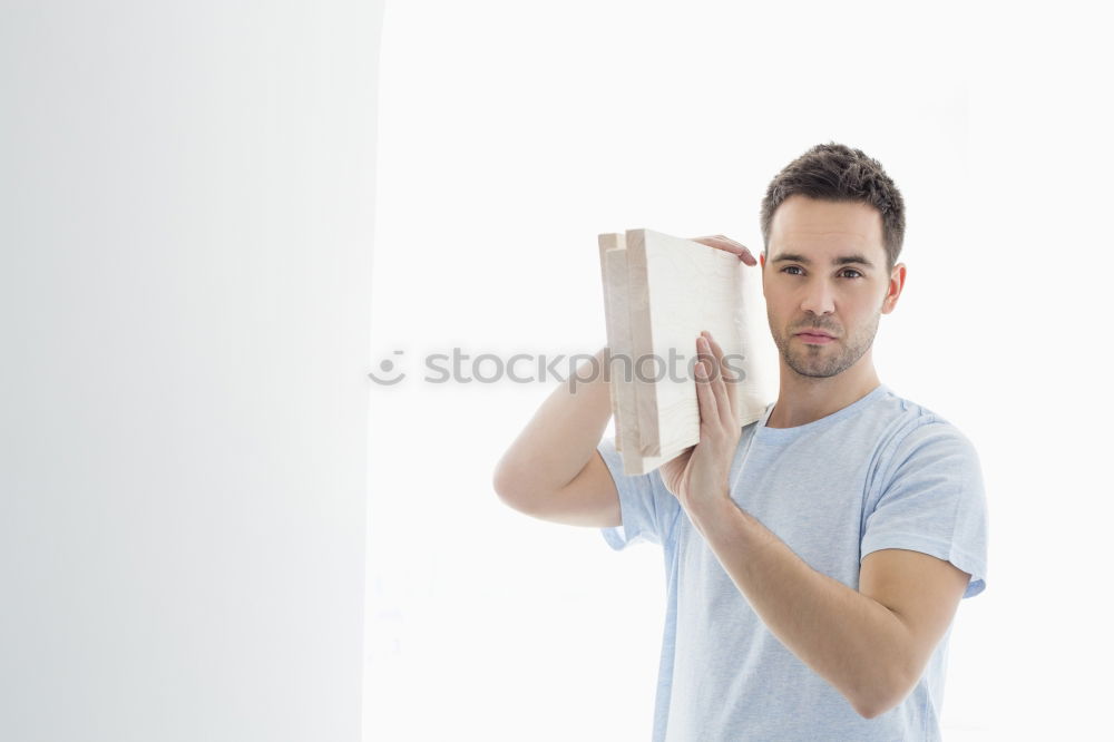 Similar – Young man applying shaving cream