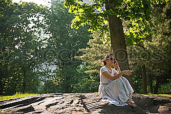 Similar – Young woman in the forest