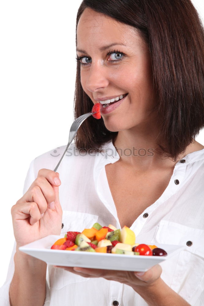 Similar – Crop woman eating sushi