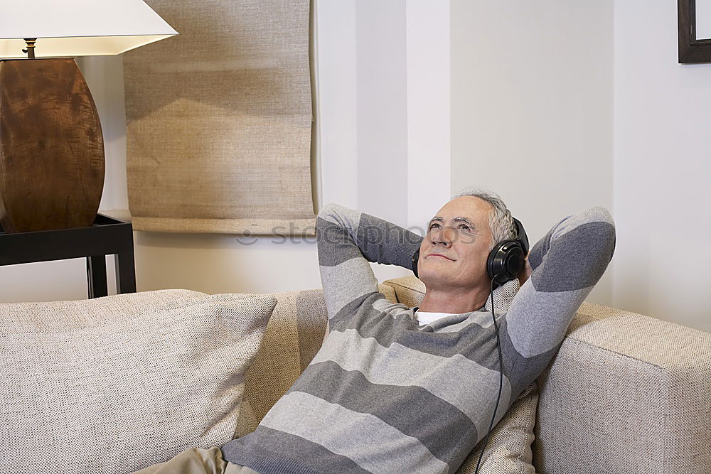 Similar – Image, Stock Photo Woman at home reading in an armchair