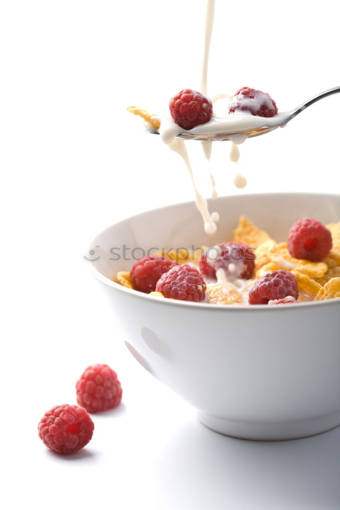 Similar – Image, Stock Photo Cornflakes in a bowl Fruit