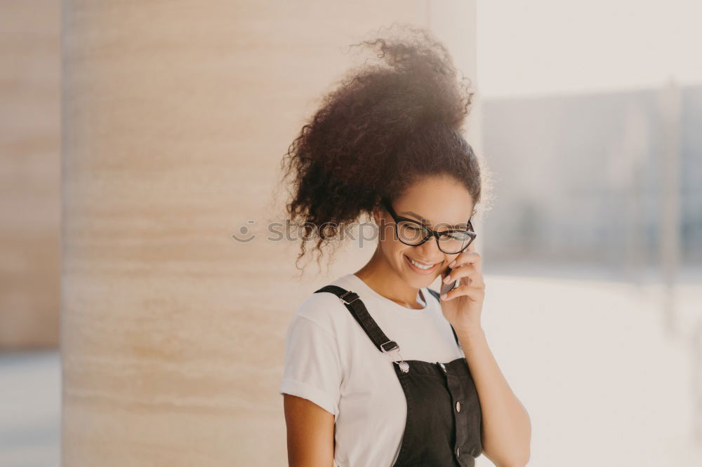 Similar – Image, Stock Photo Young casual woman using her smartphone