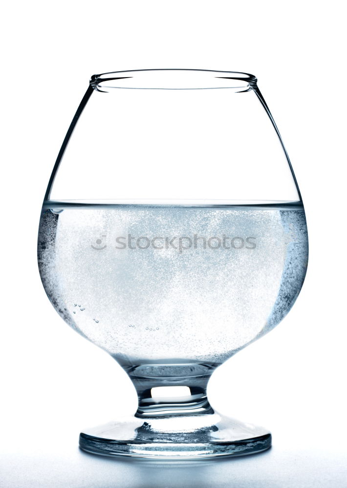 Similar – Minimalist photo of glass of clean drinking water on blue background