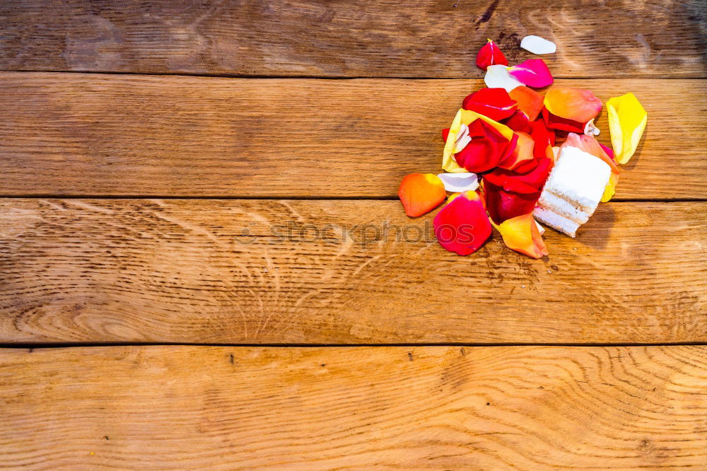 Image, Stock Photo Autumnal cleaning action with dry, coloured leaves